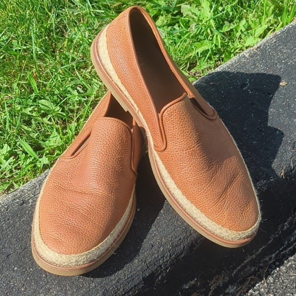 Quiet Luxury Italian Leather Espadrille Loafers Brown Aquatalia 11